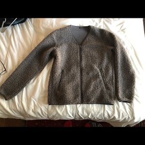 MEN PILE-LINED FLEECE CARDIGAN